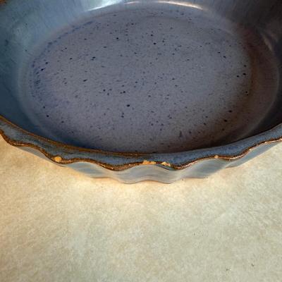 Local Brown’s Pottery Handled Mixing Bowl & Pie Plate (K-HS)