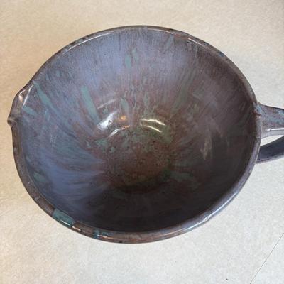 Local Brown’s Pottery Handled Mixing Bowl & Pie Plate (K-HS)