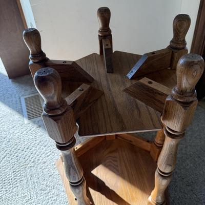 Pentagonal Wooden Side Table (D-HS)