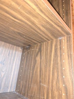 Dark wooden bookshelf