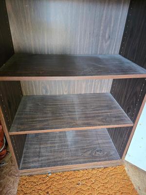 Dark wooden bookshelf