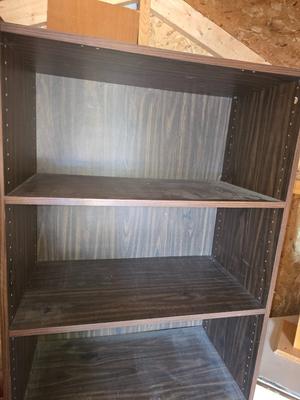 Dark wooden bookshelf