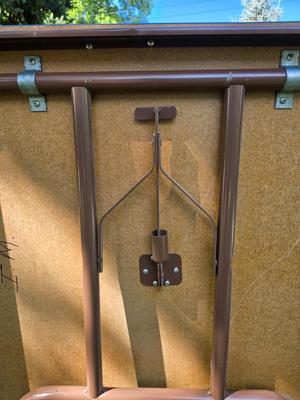 Folding wood grain table with 4 folding chairs