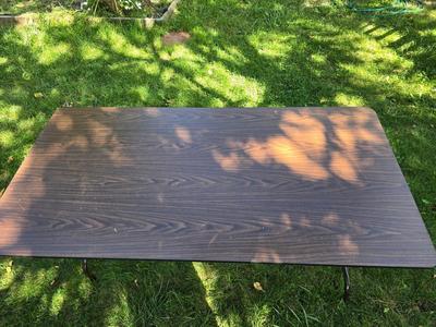 Folding wood grain table - no chairs