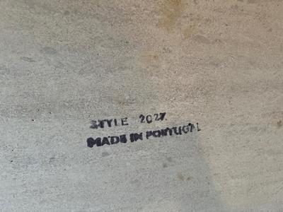 Mid-Century Wood Desk with Portuguese Stone Top