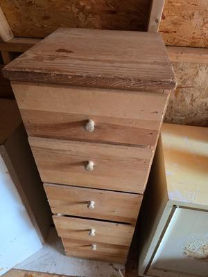 Small 5 drawer lingerie dresser - raw wood