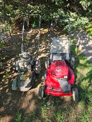 Toro GTS 6.5 lawn mower and Yard Machine 18" String trimming mower