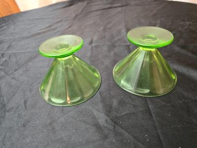 Fire King dishware - Uranium glass sherbert dishes - vintage vase - Fire King jade green bowl and a deviled egg platter