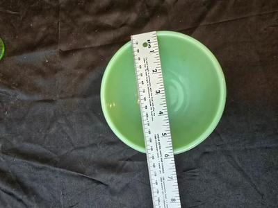Fire King dishware - Uranium glass sherbert dishes - vintage vase - Fire King jade green bowl and a deviled egg platter