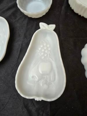 Milk Glass vases, bowls, and dishware