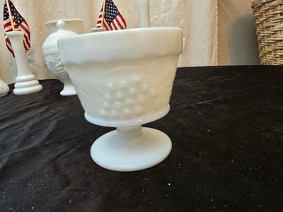Milk Glass vases, bowls, and dishware