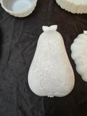 Milk Glass vases, bowls, and dishware