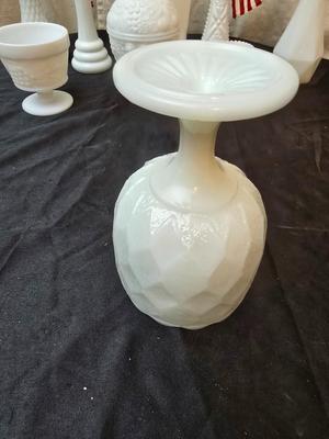 Milk Glass vases, bowls, and dishware