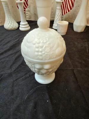 Milk Glass vases, bowls, and dishware