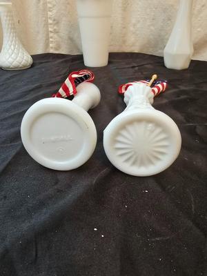Milk Glass vases, bowls, and dishware