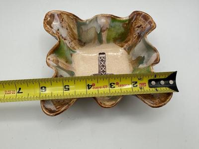 Signed Studio Pottery Bowl with Cross Motif