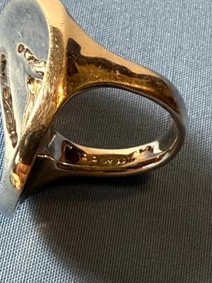 Designer Sterling Silver RLM Ring Robert Lee Morris Studios Size 5-3/4 19.5 Grams in VG Preowned Condition.