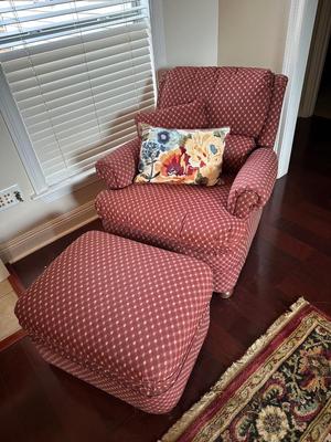 Fairfield Upholstered Chair & Ottoman (See Details)