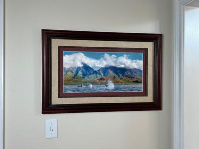 Framed Maui Whale Photography Print