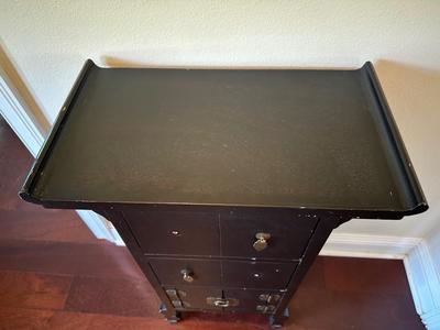 Asian-Style Black Lacquer Cabinet