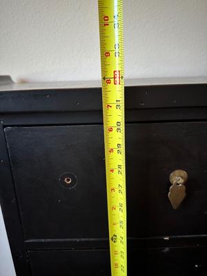 Asian-Style Black Lacquer Cabinet