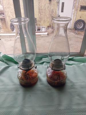 TWO HURRICAN OIL LAMPS
