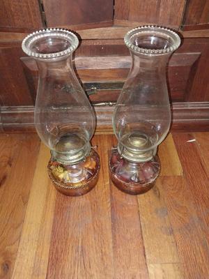 TWO HURRICAN OIL LAMPS