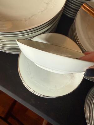 Sale Photo Thumbnail #2499: 12 dinner plates 12 bowls 12 plates 12 bread plates 12 small bowls