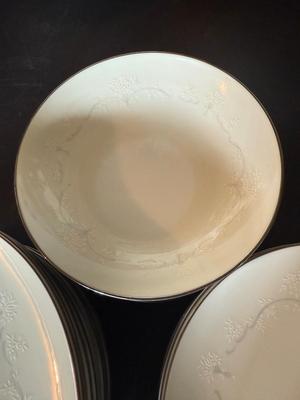 Sale Photo Thumbnail #2493: 12 dinner plates 12 bowls 12 plates 12 bread plates 12 small bowls