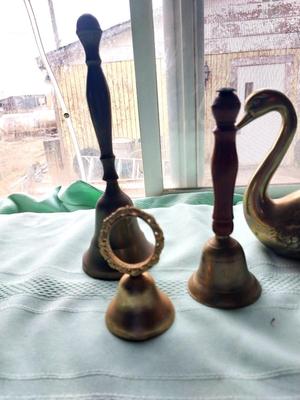 BRASS BELLS AND SOLID BRASS SWAN