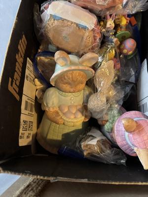 NEW FLUFFY BUNNY NIGHT LIGHTS AND OTHER EASTER DECORATIONS