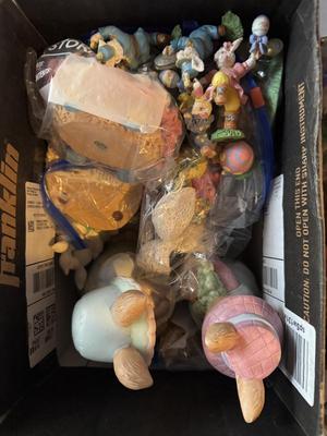 NEW FLUFFY BUNNY NIGHT LIGHTS AND OTHER EASTER DECORATIONS