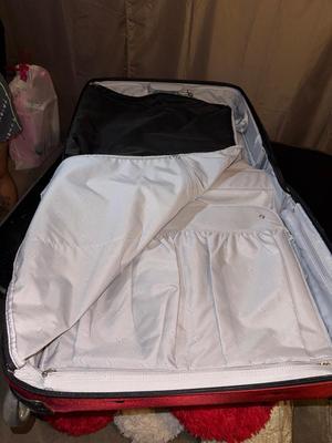 HANDMADE TABLECLOTH & SKYWAY SUITCASE