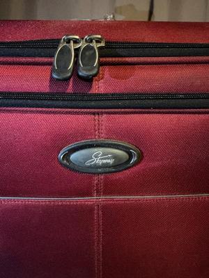 HANDMADE TABLECLOTH & SKYWAY SUITCASE