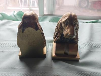 SOLID BRASS DOGGIE BOOKENDS