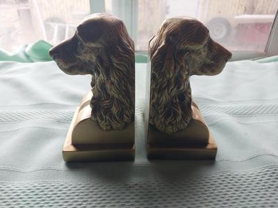 SOLID BRASS DOGGIE BOOKENDS