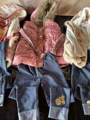 GIRLS SIZE 4 JACKETS, JEANS AND SHIRTS
