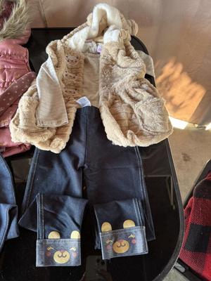 GIRLS SIZE 4 JACKETS, JEANS AND SHIRTS