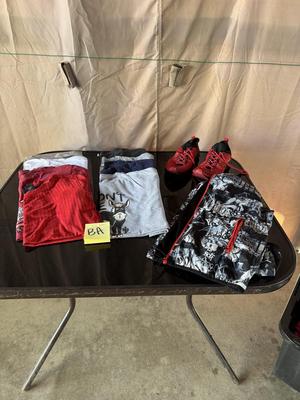 MEN'S SHIRTS (L) SHOES AND HOODIE