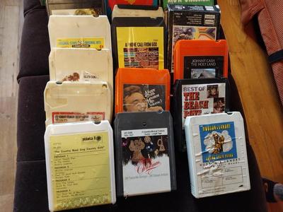 8 TRACK TAPES WITH CARRY CASE