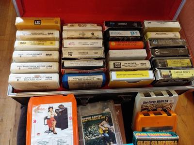 8 TRACK TAPES WITH CARRY CASE