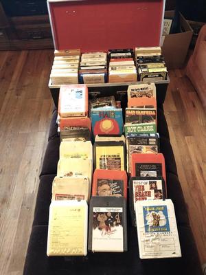 8 TRACK TAPES WITH CARRY CASE