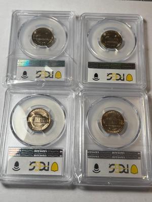 (2) PCGS CERTIFIED 1953-S & (2) 1954-S MS64 CHOICE CONDITION JEFFERSON NICKEL LOT AS PICTURED.