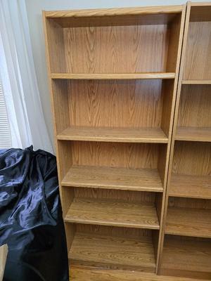 Tall bookshelf with adjustable shelves