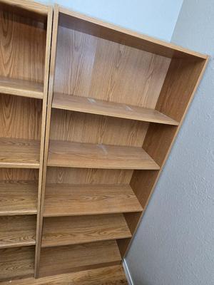 Tall bookshelf with adjustable shelves