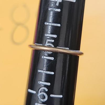 TWO 10k Yellow Gold Rings - 2.2 grams size 2.5, 5