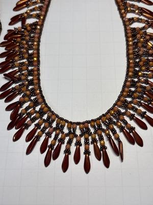 Earth-tone beaded necklaces