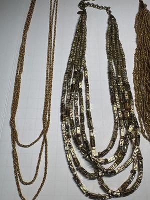 4 gold necklaces