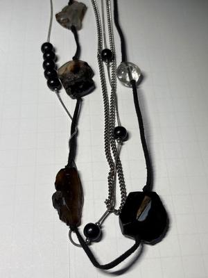 5 black necklaces