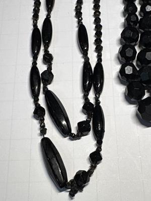 3 black necklaces